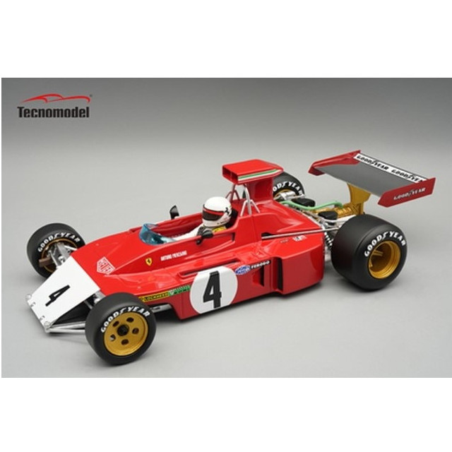 [MDL] 1/18 フェラーリ 312 B3-73 カナダGP 1973 Arturo Merzario ノーズ破損仕様 ドライバーフィギュア付き 完成品 ミニカー(TMD18-412C) Tecnomodel(テクノモデル)