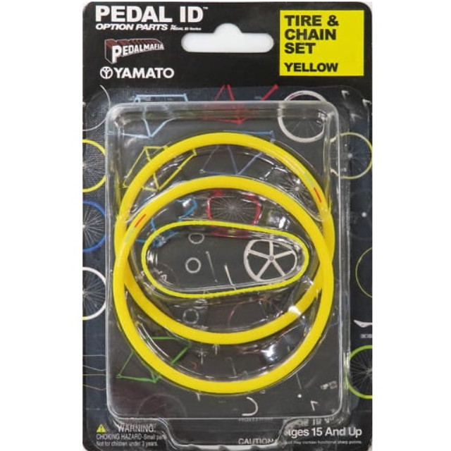 [MDL] 1/9 TIRE ＆ CHAIN SET(イエロー) 「PEDAL ID」 完成品 ミニカー YAMATO(やまと)