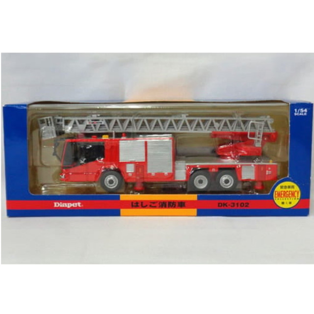 [MDL] 1/54 はしご消防車(レッド×シルバー) 「ダイヤペット 緊急車両働く車シリーズ」  完成品 ミニカー(DK-3102) アガツマ