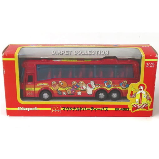 [MDL] 1/75 マクドナルドパーティーバス(レッド×イエロー) 「ダイヤペット」  完成品 ミニカー(DK-4003) アガツマ