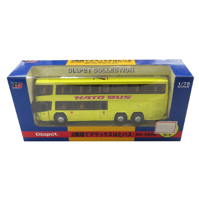 [MDL] 1/75 はとバス 2階建てデラックスはとバス(イエロー) 「ダイヤペット 働く車シリーズ」  完成品 ミニカー(DK-4008) アガツマ