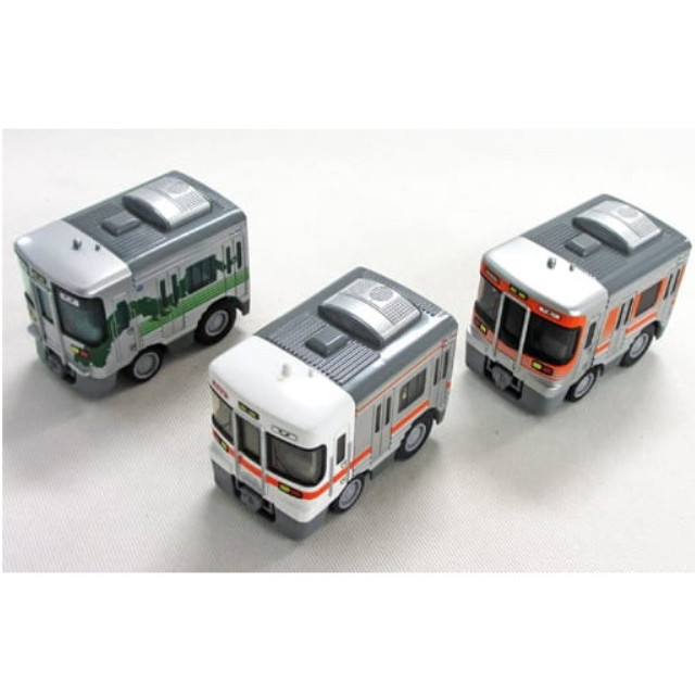 [MDL] チョロQ 愛知環状鉄道2000系(シルバー×グリーン) + JR東海313系セントラルライナー(シルバー×オレンジ) + JR東海313系新快速(シルバー×ホワイト) 3両セット 完成品 ミニカー タカラ