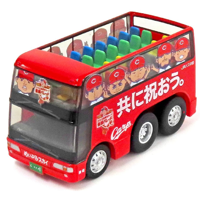 [MDL] チョロQ 優勝パレードバス めいぷるスカイ(レッド) 完成品 ミニカー タカラ