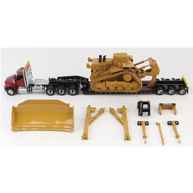 [MDL] 1/50 ケンワース 880 デイキャブ タンデム&トライアルキングTK120 ローボーイトレーラー&キャタピラー CAT 11R ブルドーザーセット 完成品 ミニカー(DM85787) DIECAST MASTERS(ダイキャストマスター)