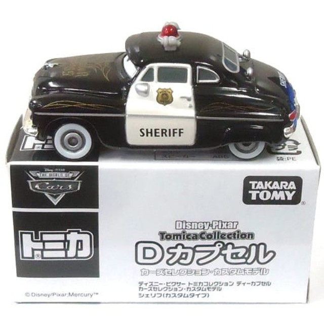 [MDL] (単品) シェリフ カスタムタイプ(ブラック×ホワイト) 「ディズニー・ピクサー トミカコレクション Dカプセル カーズセレクション・カスタムモデル」 完成品 ミニカー(329084) タカラトミー