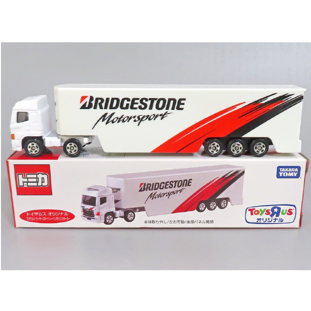[MDL] (単品) ブリジストン モータースポーツ レーシングトランスポーター(ホワイト×レッド×ブラック/ベトナム製) 「トイザらスオリジナル トミカ」 完成品 ミニカー タカラトミー