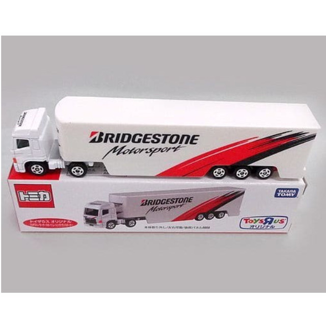[MDL] (単品) ブリジストン モータースポーツ レーシングトランスポーター(ホワイト×レッド×ブラック/中国製) 「トイザらスオリジナル トミカ」 完成品 ミニカー タカラトミー