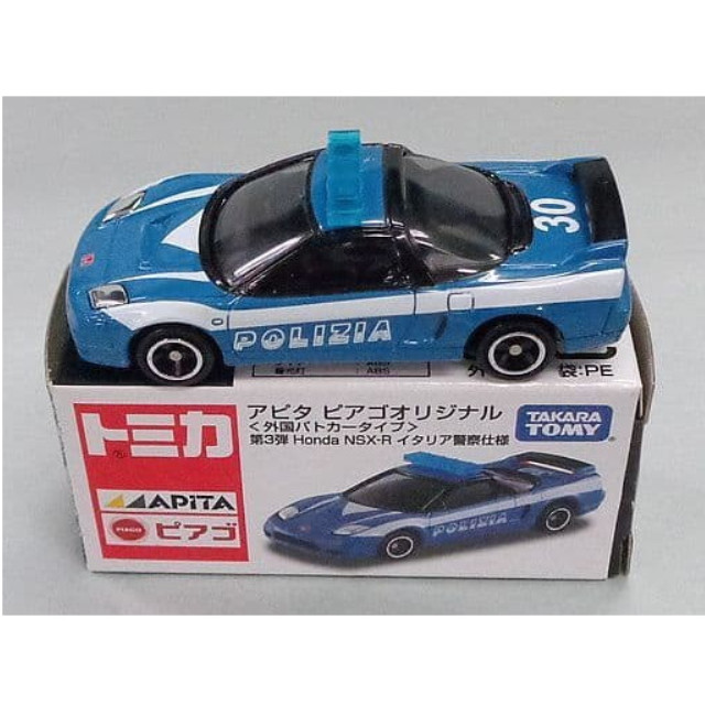 [MDL] 1/59 ホンダ NSX-R イタリア警察仕様(ブルー×ホワイト) 「トミカ 外国パトカータイプ 第3弾」 アピタ・ピアゴ限定 完成品 ミニカー タカラトミー