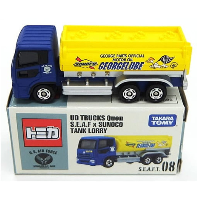 [MDL] UD TRUCKS Quon S.E.A.F. × SUNOCO TANK LORRY(ブルー×イエロー) 「トミカ」 S.E.A.F.T.08 世田谷ベースオリジナル 完成品 ミニカー タカラトミー