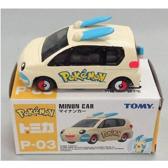 [MDL] マイナンカー(クリーム×スカイブルー/黄箱) 「ポケモントミカ P-03」 完成品 ミニカー タカラトミー