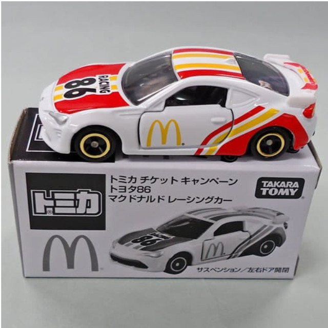 [MDL] 1/60 トヨタ 86 マクドナルド レーシングカー(ホワイト×レッド) 「トミカ」 2017年 マクドナルド トミカチケットキャンペーン品 完成品 ミニカー タカラトミー