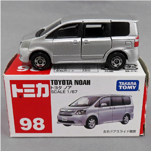 [MDL] (単品) 1/67 トヨタ ノア(シルバー/ベトナム製/赤箱) 「トミカ No.98」 完成品 ミニカー タカラトミー
