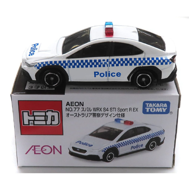 [MDL] 1/62 スバル WRX S4 STI Sport R EX オーストラリア警察デザイン仕様(ホワイト×ブルー) 「トミカ No.77」 イオンオリジナル 完成品 ミニカー タカラトミー