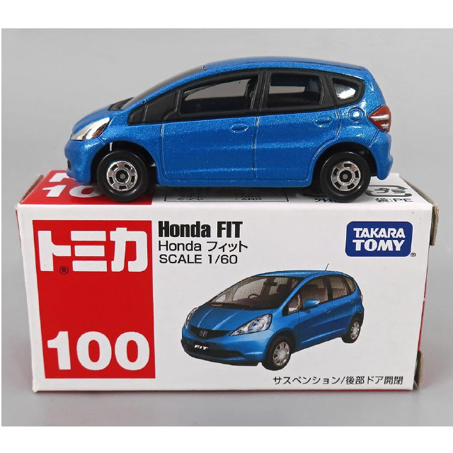 [MDL] 1/60 Honda フィット(ブルー/赤箱/ベトナム製) 「トミカ No.100」 完成品 ミニカー タカラトミー