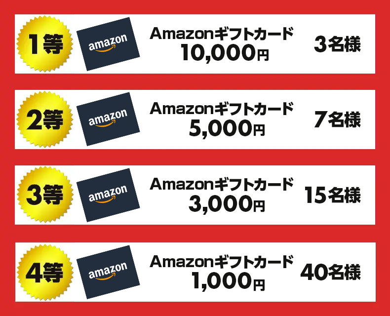 お引越し・新生活応援キャンペーン 抽選で「Amazonギフトカード」最大10,000円分をプレゼント